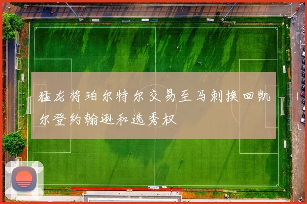 猛龙将珀尔特尔交易至马刺换回凯尔登约翰逊和选秀权